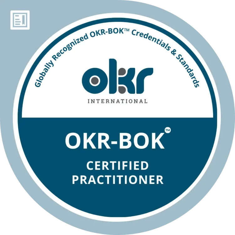 OKR-BOK Certified Practitioner Logo - Tear Drop - Transparent